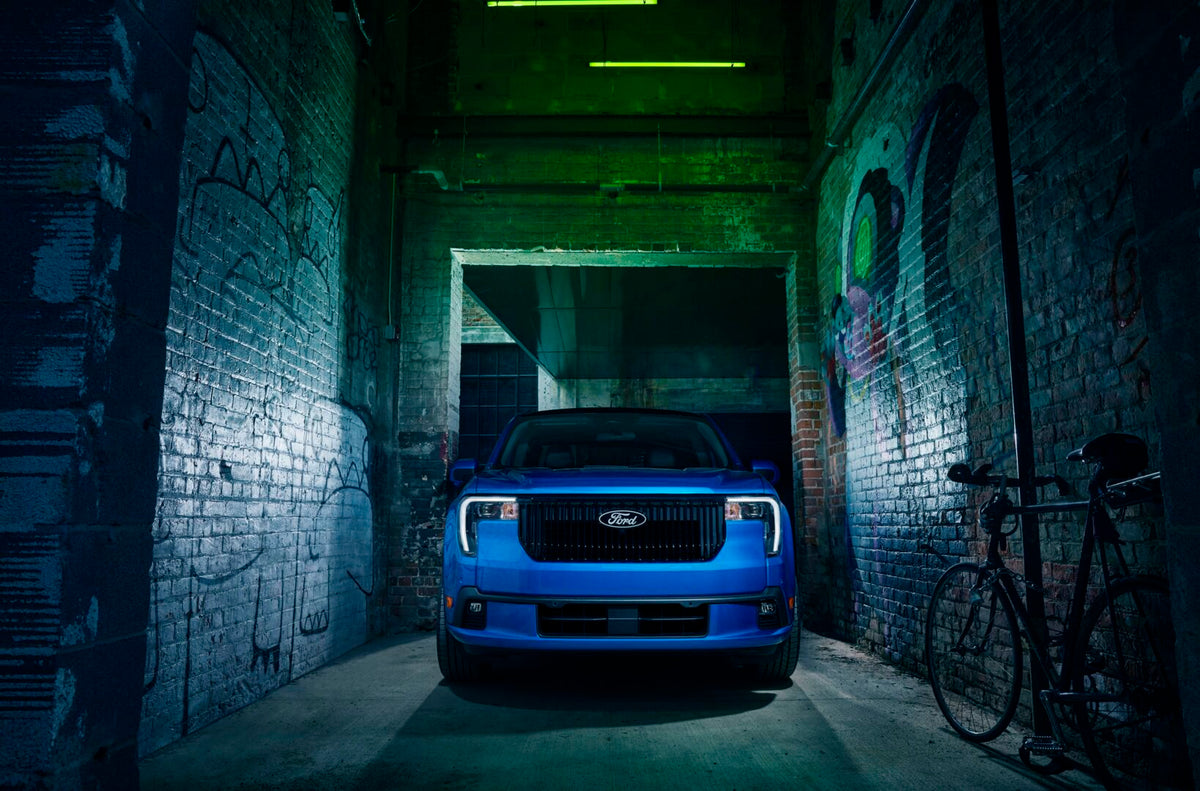 This archival image documents the 2025 Ford Maverick Lobo front view with graffiti and is preserved in the Ford Heritage Vault as part of Ford Motor Company's historic photographic archive. Free for personal, non-commercial use. Ford Heritage Vaul...