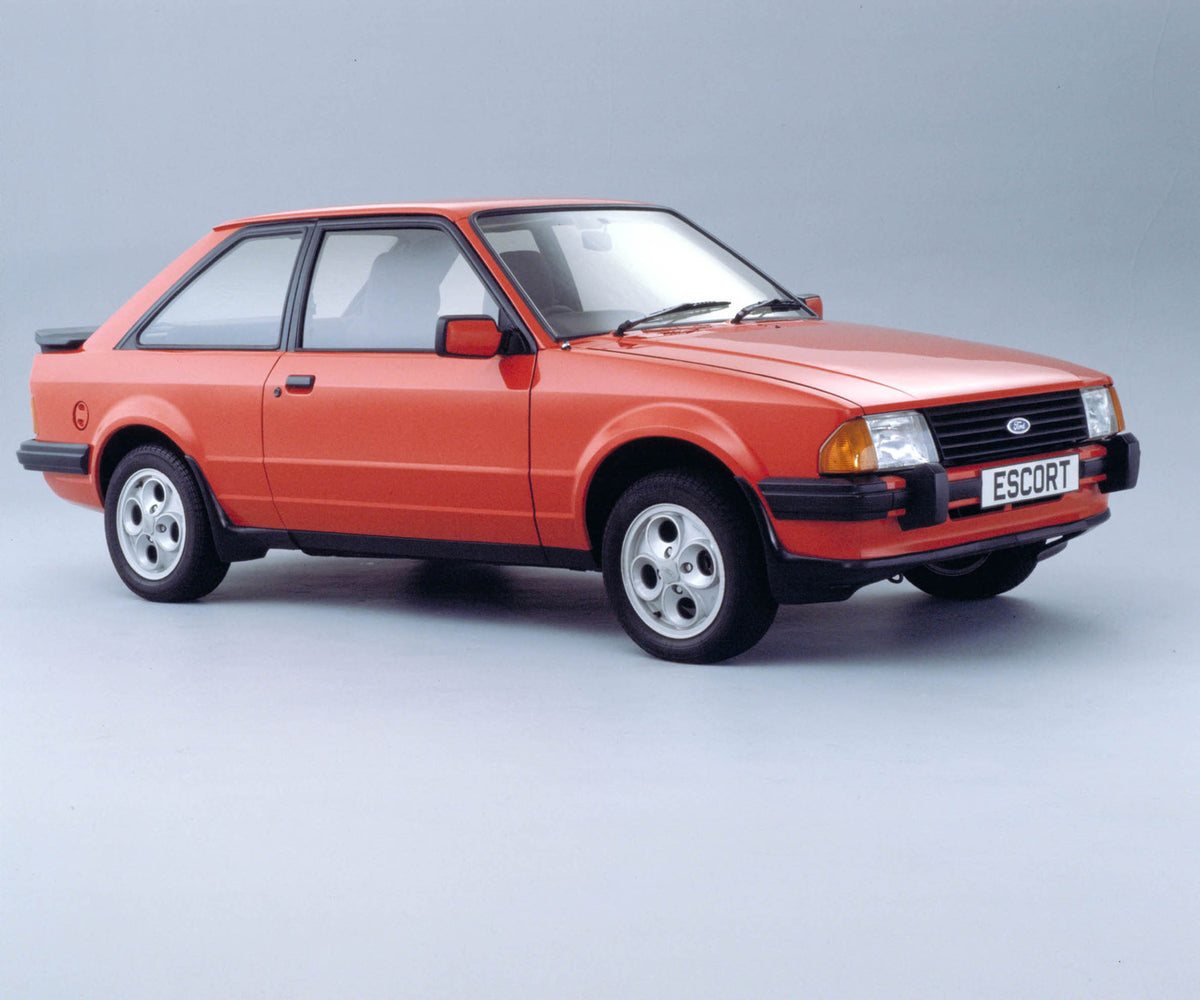 This archival image documents the 1980 Ford Escort Mark III first front wheel drive Escort in studio MS9707 and is preserved in the Ford Heritage Vault as part of Ford Motor Company's historic photographic archive. Free for personal, non-commercia...