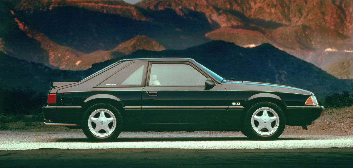 This archival image documents the 1991 Ford Mustang LX and is preserved in the Ford Heritage Vault as part of Ford Motor Company's historic photographic archive. Free for personal, non-commercial use. Ford Heritage Vault reference AR-2008-8.1.4.3019.