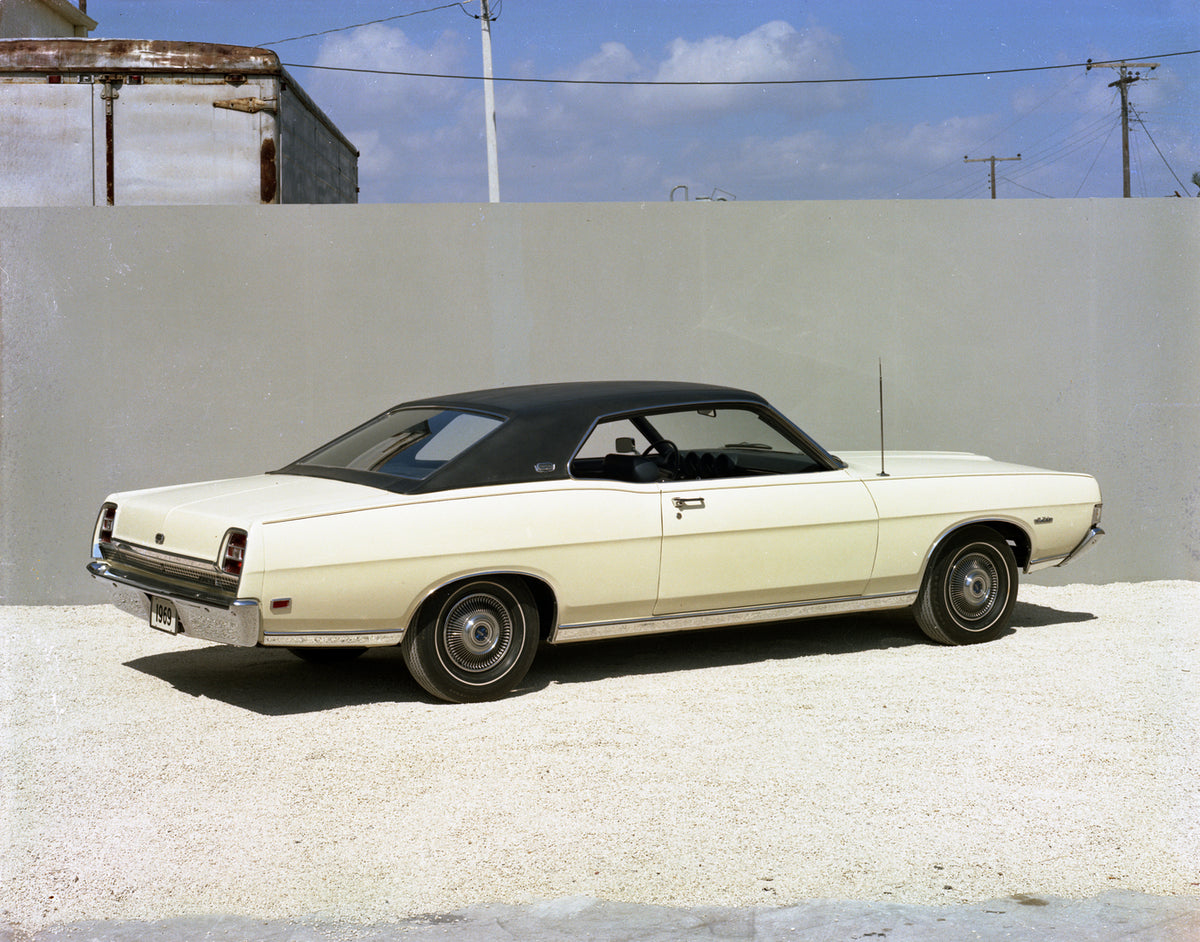 This archival image documents the 1969 Ford Torino two-door hardtop and is preserved in the Ford Heritage Vault as part of Ford Motor Company's historic photographic archive. Free for personal, non-commercial use. Ford Heritage Vault reference AR-...