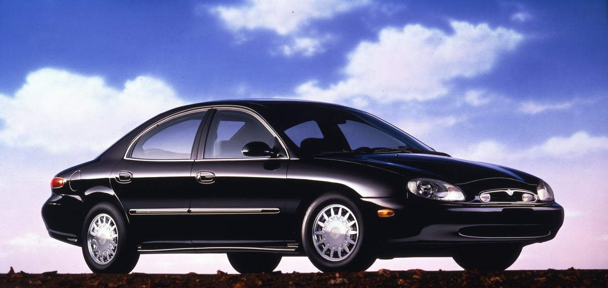 This archival image documents the 1997 Mercury Sable front angle with clouds in background CN325015-002 and is preserved in the Ford Heritage Vault as part of Ford Motor Company's historic photographic archive. Free for personal, non-commercial us...