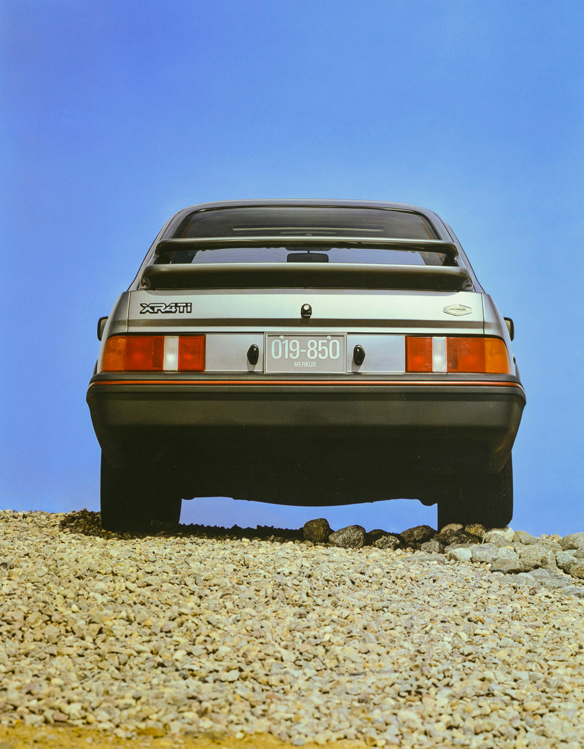 This archival image documents the 1986 Merkur XR4Ti tail end taillights and is preserved in the Ford Heritage Vault as part of Ford Motor Company's historic photographic archive. Free for personal, non-commercial use. Ford Heritage Vault reference...