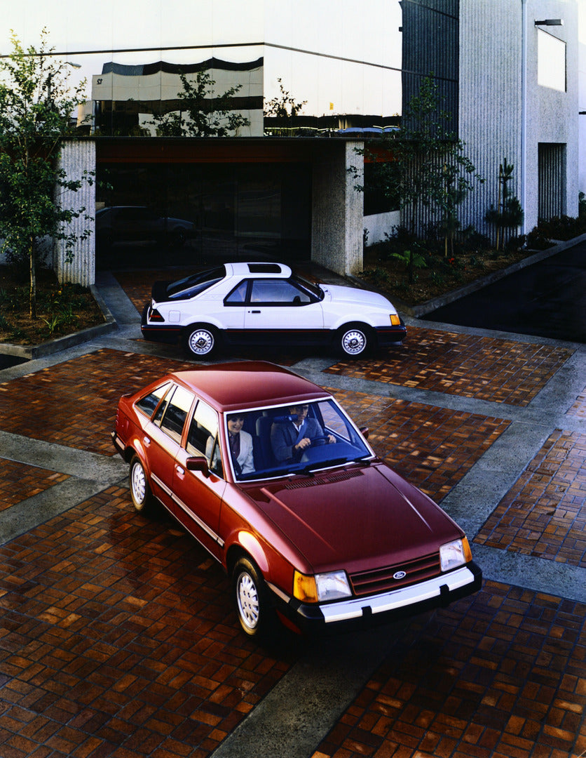 This archival image documents the 1987 Ford Escort EXP two-door Escort four-door and is preserved in the Ford Heritage Vault as part of Ford Motor Company's historic photographic archive. Free for personal, non-commercial use. Ford Heritage Vault ...
