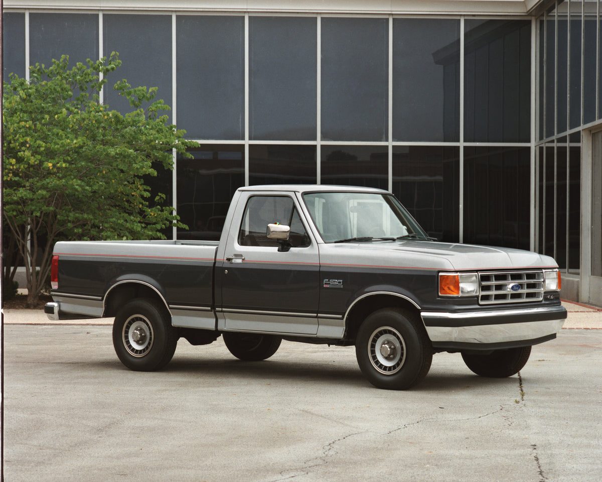 This archival image documents the 1986 Ford F-150 XLT pickup truck and is preserved in the Ford Heritage Vault as part of Ford Motor Company's historic photographic archive. Free for personal, non-commercial use. Ford Heritage Vault reference AR-2...