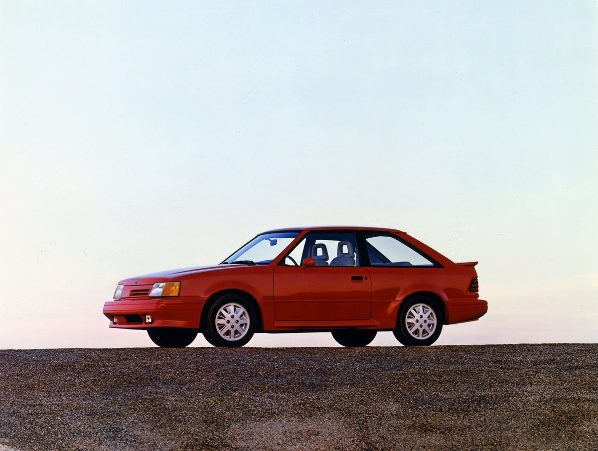 This archival image documents the 1986 Ford Escort GT and is preserved in the Ford Heritage Vault as part of Ford Motor Company's historic photographic archive. Free for personal, non-commercial use. Ford Heritage Vault reference AR-2008-8.1.2.6750.