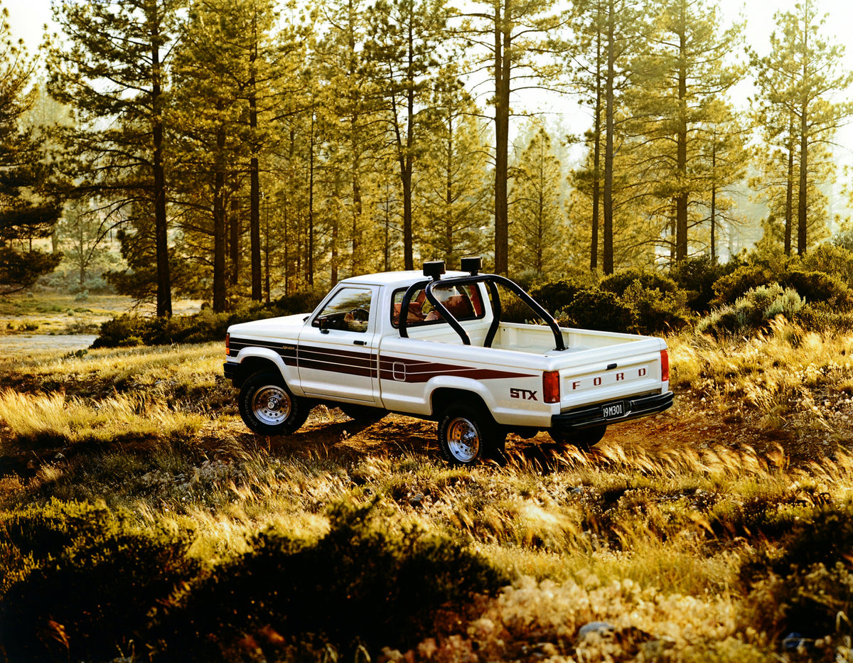 This archival image documents the 1990 Ford Ranger STX and is preserved in the Ford Heritage Vault as part of Ford Motor Company's historic photographic archive. Free for personal, non-commercial use. Ford Heritage Vault reference AR-2001-94-20880...