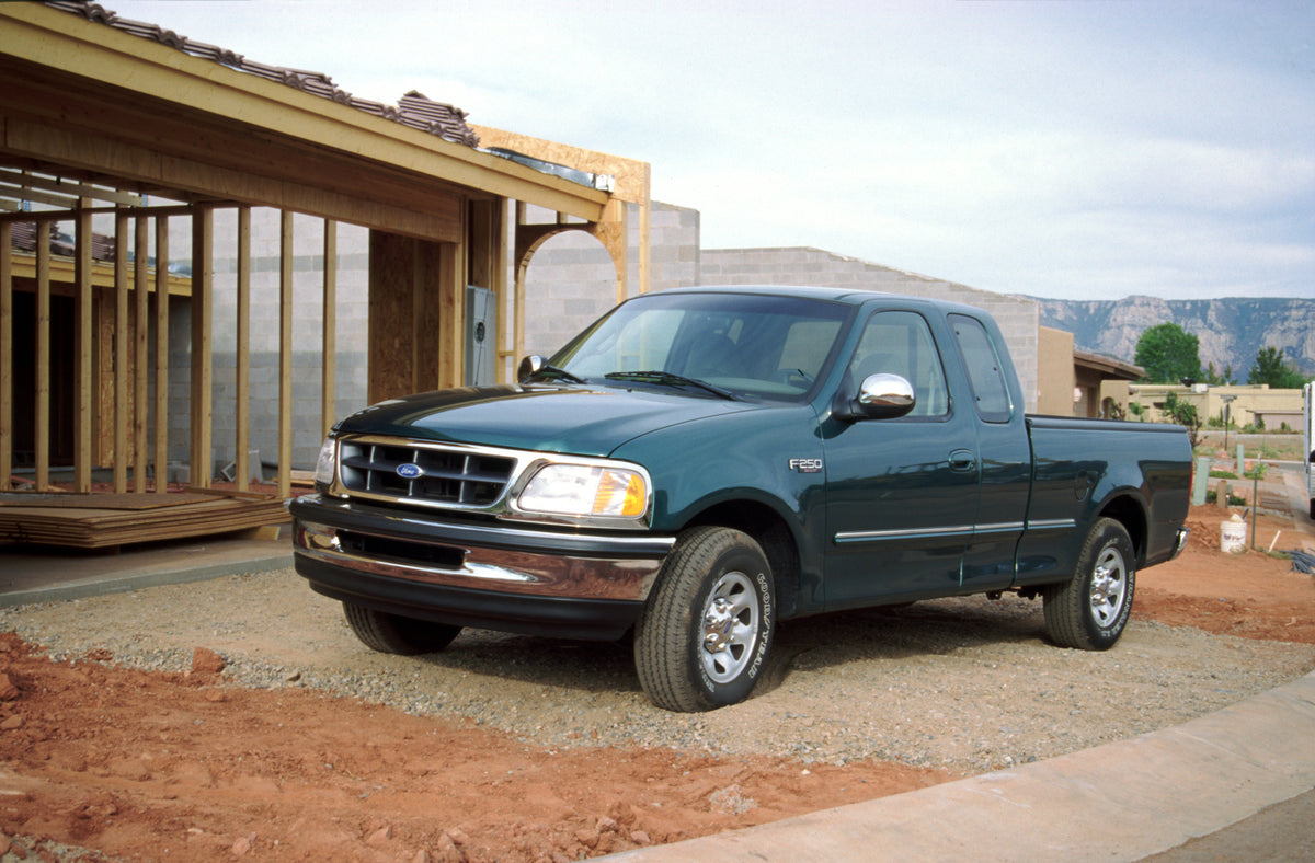 This archival image documents the 1997 Ford F-250 SuperCab pickup truck and is preserved in the Ford Heritage Vault as part of Ford Motor Company's historic photographic archive. Free for personal, non-commercial use. Ford Heritage Vault reference...