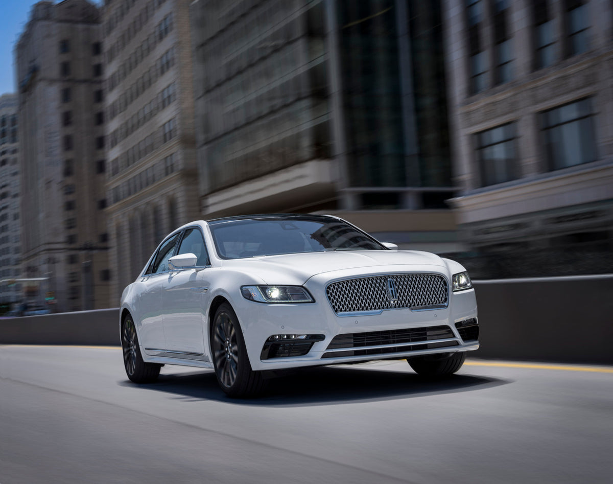 This archival image documents the 2020 Lincoln Continetal action shot on city street DSC0093 and is preserved in the Ford Heritage Vault as part of Ford Motor Company's historic photographic archive. Free for personal, non-commercial use. Ford Her...