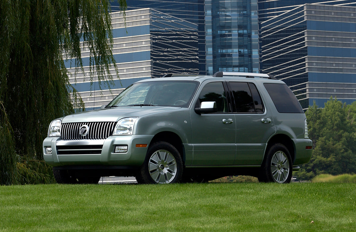 This archival image documents the 2005 (circa) Mercury Mountaineer with Building in Background and is preserved in the Ford Heritage Vault as part of Ford Motor Company's historic photographic archive. Free for personal, non-commercial use. Ford H...