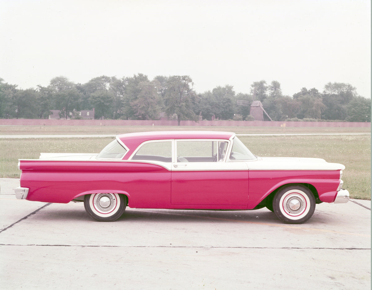 This archival image documents the 1959 Ford Custom 300 Business Sedan and is preserved in the Ford Heritage Vault as part of Ford Motor Company's historic photographic archive. Free for personal, non-commercial use. Ford Heritage Vault reference A...