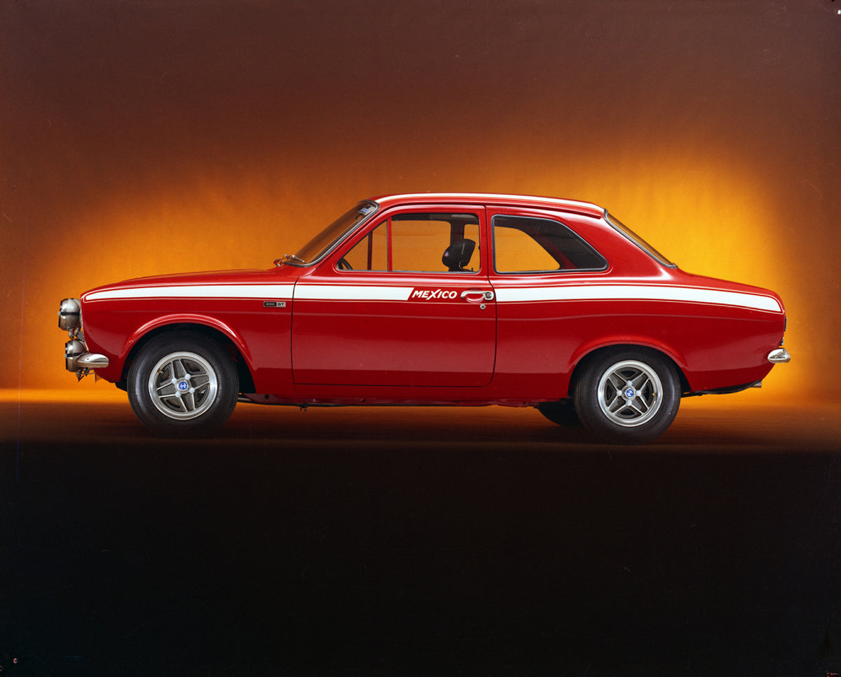 This archival image documents the 1971 Escort Mexico Mark I with special wheels in studio side view and is preserved in the Ford Heritage Vault as part of Ford Motor Company's historic photographic archive. Free for personal, non-commercial use. F...