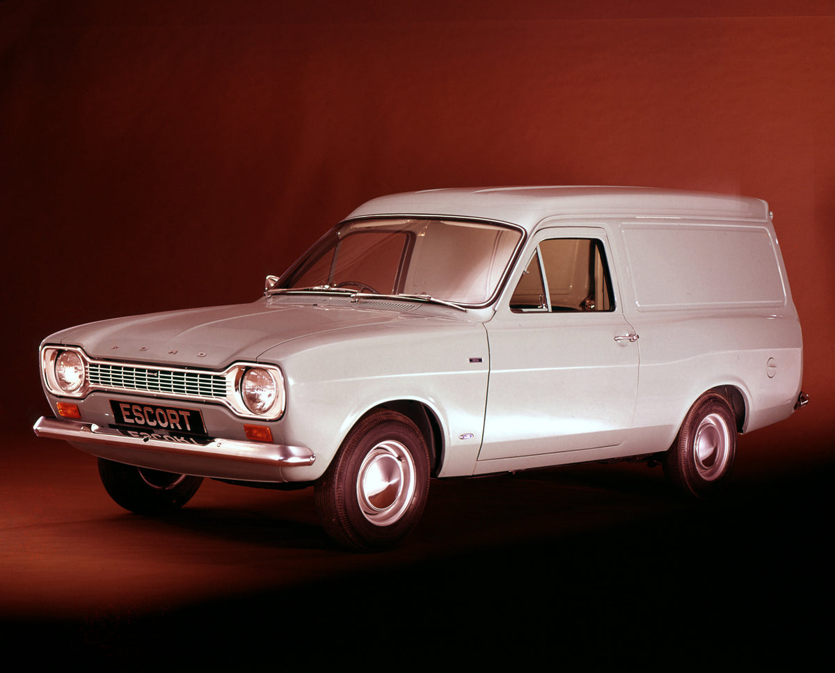 This archival image documents the 1968 Ford Escort Mark I Van in studio and is preserved in the Ford Heritage Vault as part of Ford Motor Company's historic photographic archive. Free for personal, non-commercial use. Ford Heritage Vault reference...