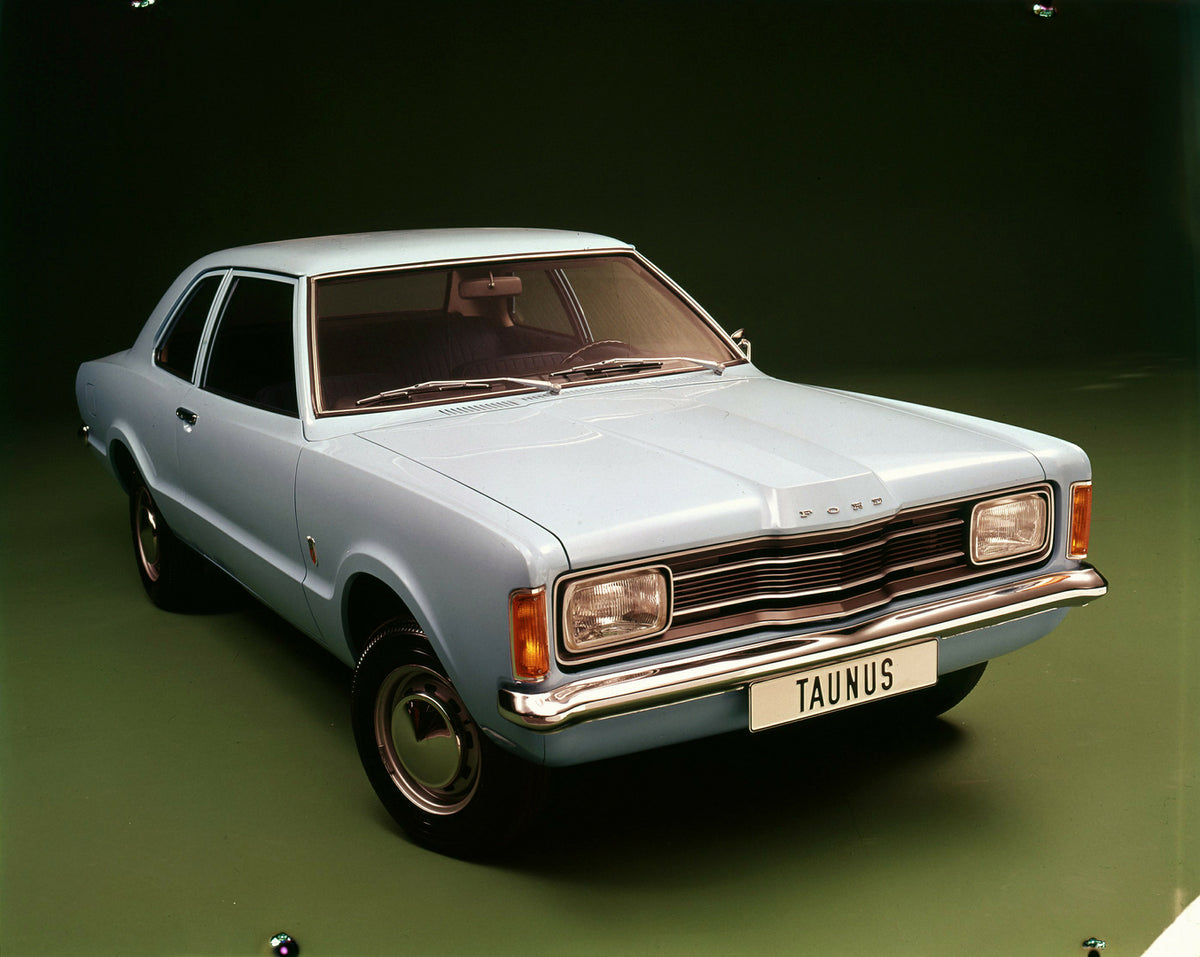 This archival image documents the 1973 Ford Taunus front view in studio and is preserved in the Ford Heritage Vault as part of Ford Motor Company's historic photographic archive. Free for personal, non-commercial use. Ford Heritage Vault reference...