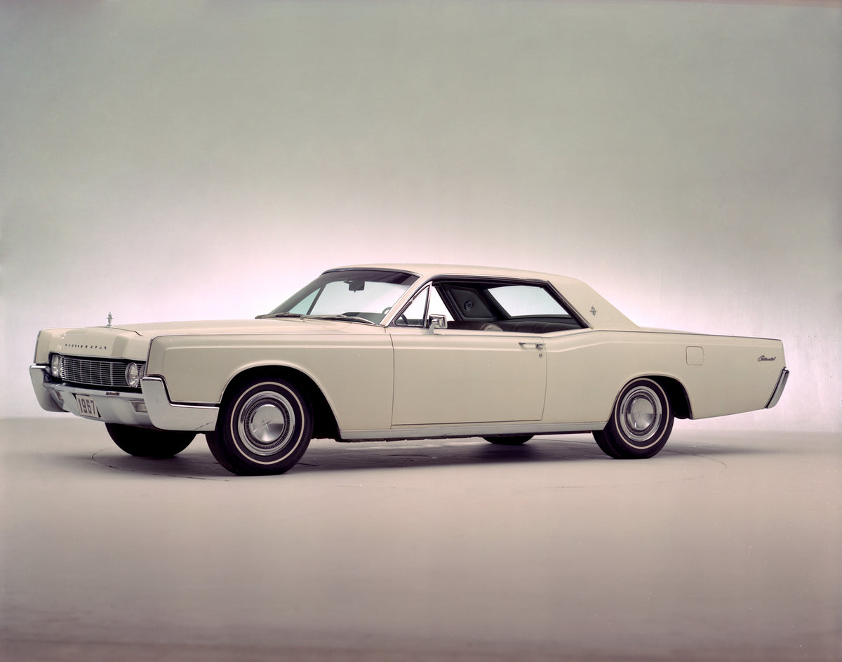 This archival image documents the 1967 Lincoln Continental two-door and is preserved in the Ford Heritage Vault as part of Ford Motor Company's historic photographic archive. Free for personal, non-commercial use. Ford Heritage Vault reference AR-...