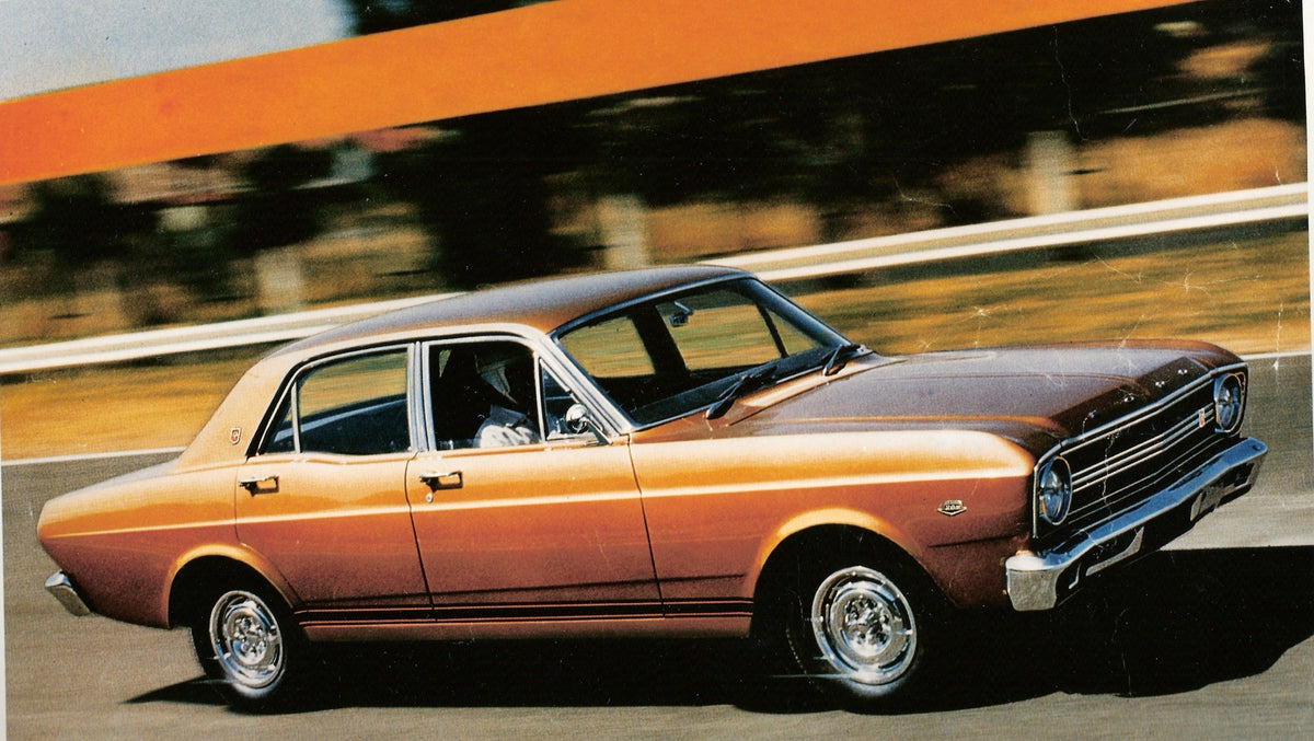 This archival image documents the 1966 Ford XR GT Falcon action shot on scenic road and is preserved in the Ford Heritage Vault as part of Ford Motor Company's historic photographic archive. Free for personal, non-commercial use. Ford Heritage Vau...