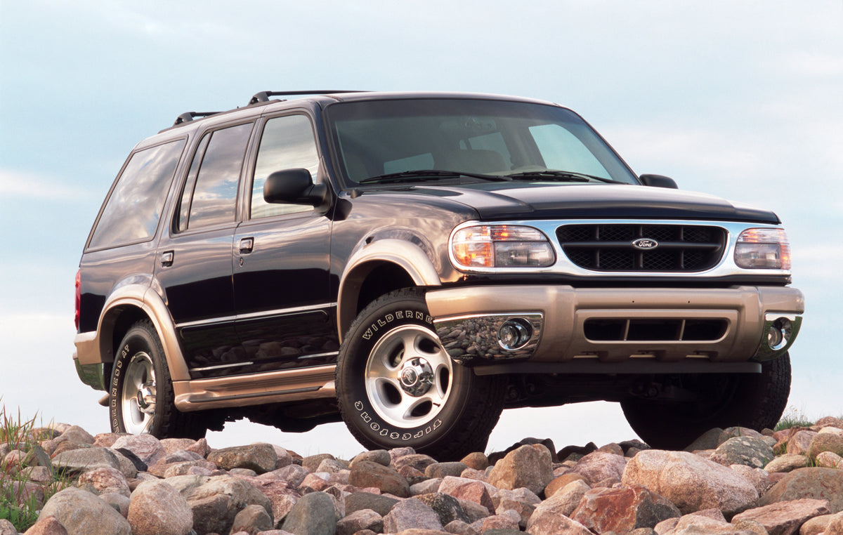 This archival image documents the 2001 Ford Explorer Eddie Bauer and is preserved in the Ford Heritage Vault as part of Ford Motor Company's historic photographic archive. Free for personal, non-commercial use. Ford Heritage Vault reference AR-200...