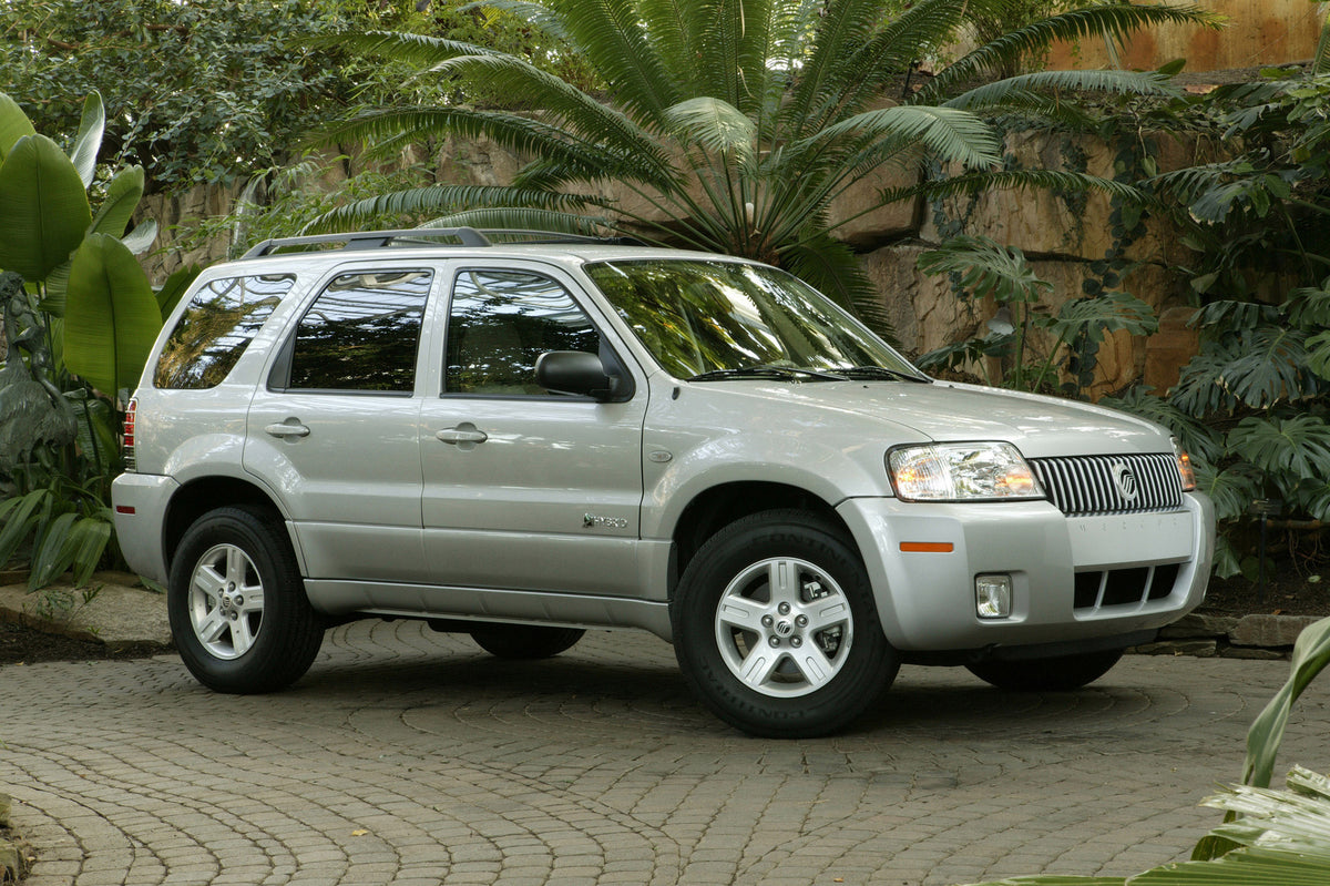 This archival image documents the 2006 Mercury Mariner Hybrid and is preserved in the Ford Heritage Vault as part of Ford Motor Company's historic photographic archive. Free for personal, non-commercial use. Ford Heritage Vault reference AR-2008-8...