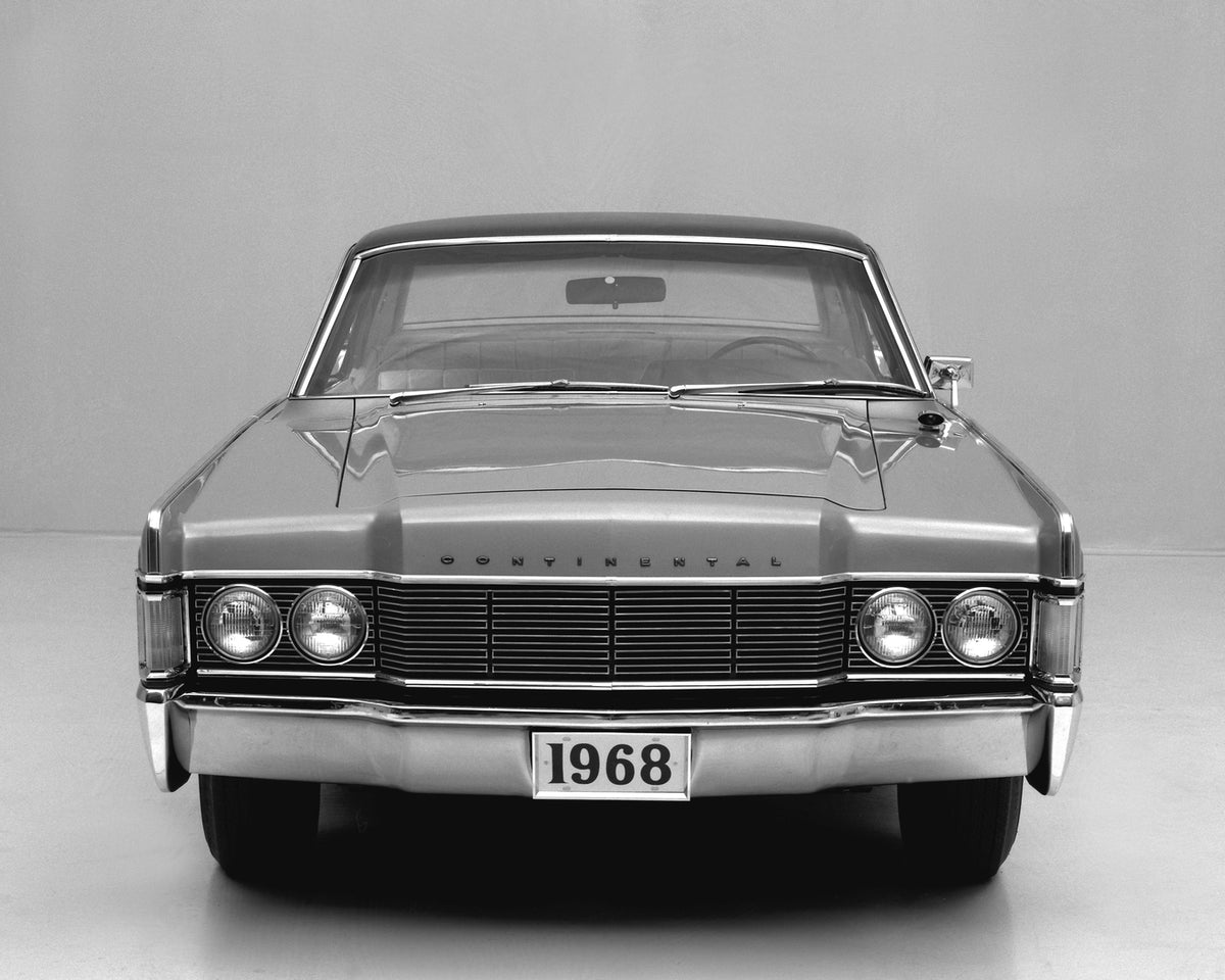 This archival image documents the 1968 Lincoln Continental and is preserved in the Ford Heritage Vault as part of Ford Motor Company's historic photographic archive. Free for personal, non-commercial use. Ford Heritage Vault reference AR-2008-8.1....
