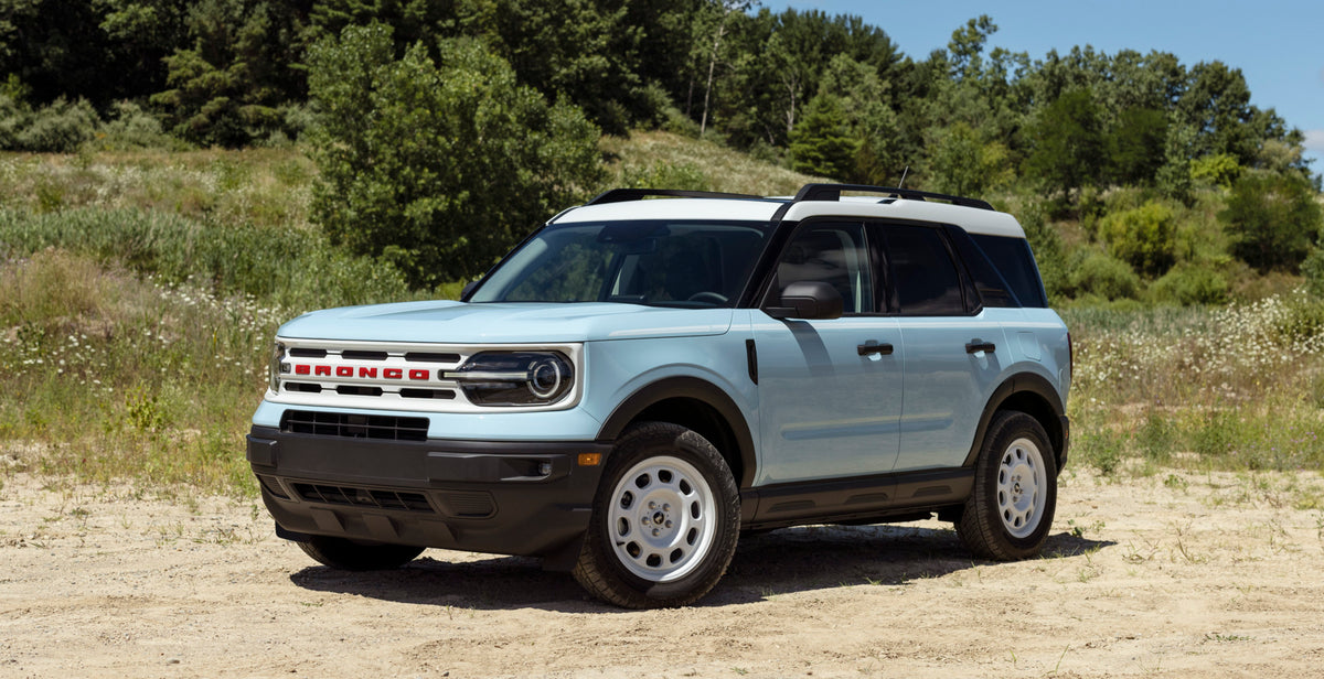 This archival image documents the 2023 Ford Bronco Sport Heritage Edition on scenic road MS and is preserved in the Ford Heritage Vault as part of Ford Motor Company's historic photographic archive. Free for personal, non-commercial use. Ford Heri...