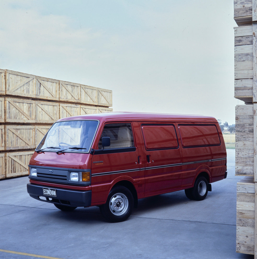 This archival image documents the 1984 Ford Econovan MAXi Passenger Side Front End View in Warehouse Lot FAP-2011-3 and is preserved in the Ford Heritage Vault as part of Ford Motor Company's historic photographic archive. Free for personal, non-c...