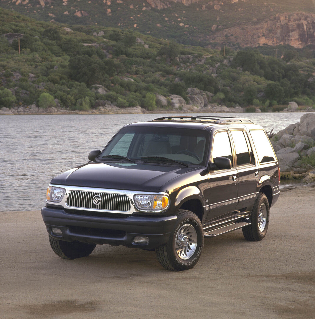 This archival image documents the 2000 Mercury Mountaineer_SUV Brochure with River in Background and is preserved in the Ford Heritage Vault as part of Ford Motor Company's historic photographic archive. Free for personal, non-commercial use. Ford...