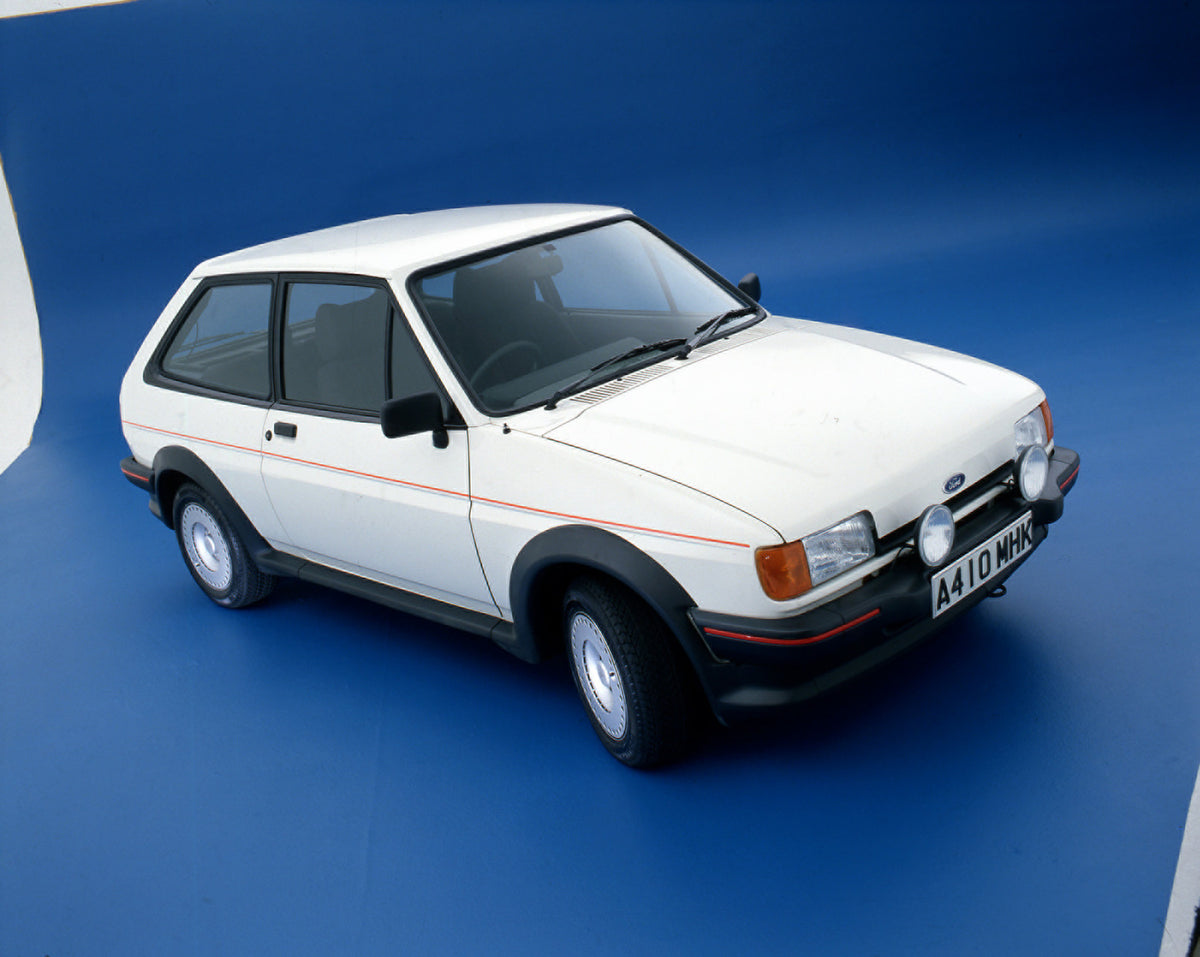 This archival image documents the 1983 Ford Fiesta Mark II XR2 in studio and is preserved in the Ford Heritage Vault as part of Ford Motor Company's historic photographic archive. Free for personal, non-commercial use. Ford Heritage Vault referenc...