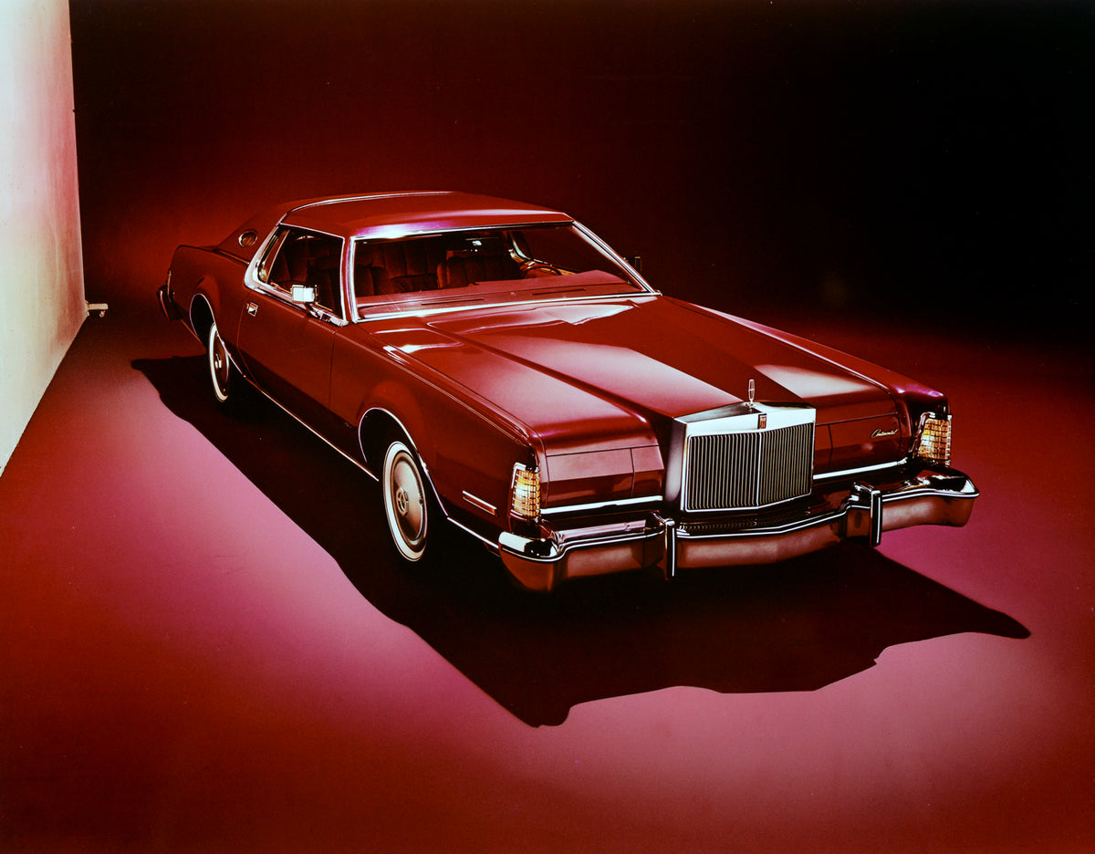 This archival image documents the 1976 Lincoln Continental Mark IV two-door and is preserved in the Ford Heritage Vault as part of Ford Motor Company's historic photographic archive. Free for personal, non-commercial use. Ford Heritage Vault refer...