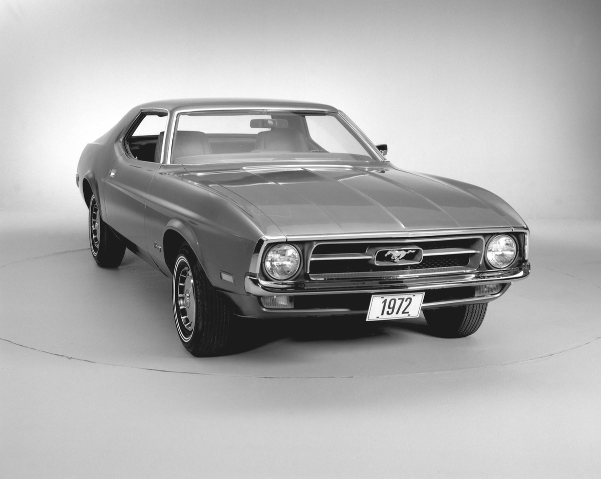 This archival image documents the 1972 Ford Mustang hardtop and is preserved in the Ford Heritage Vault as part of Ford Motor Company's historic photographic archive. Free for personal, non-commercial use. Ford Heritage Vault reference AR-2008-8.1...