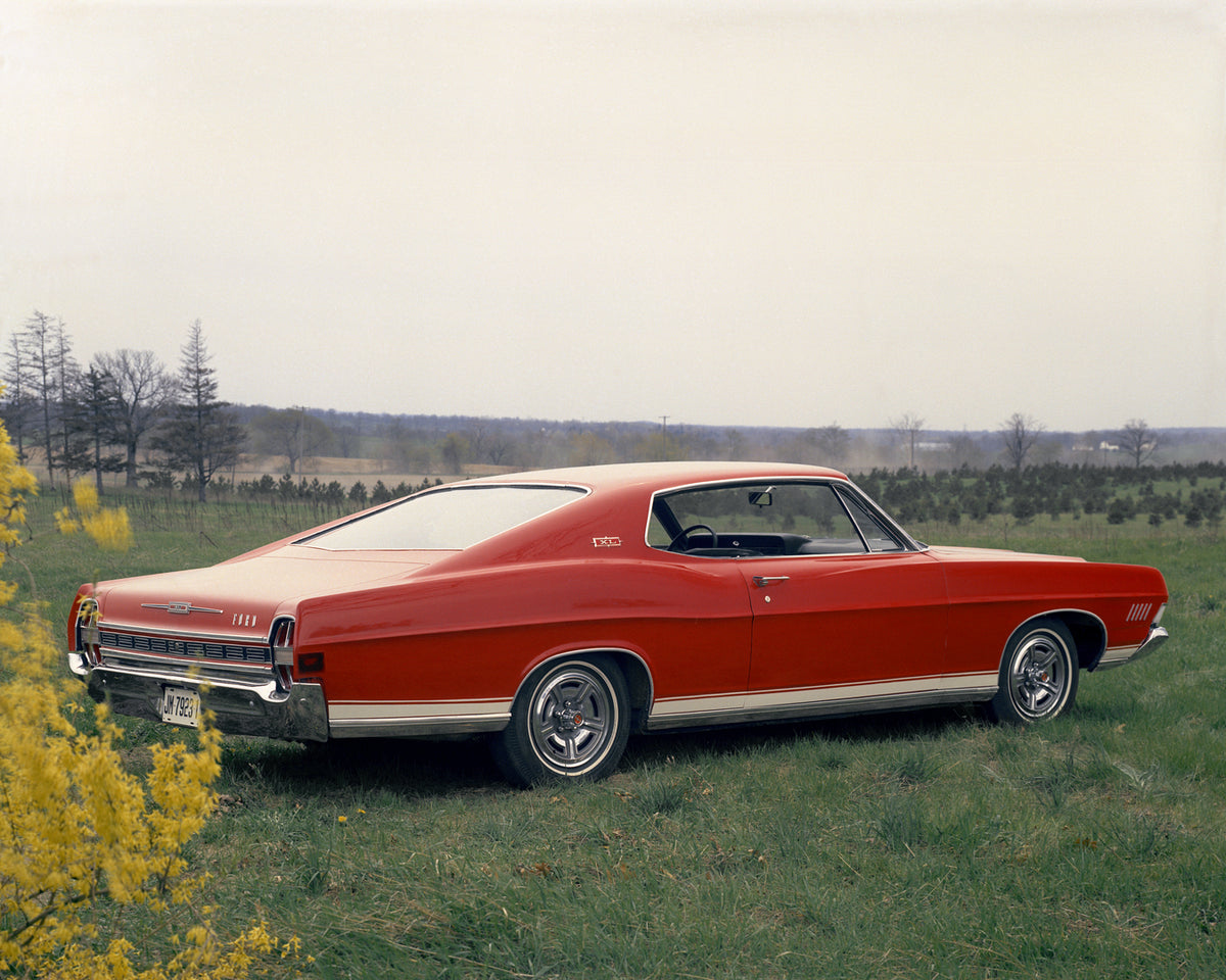 This archival image documents the 1968 Ford XL hardtop and is preserved in the Ford Heritage Vault as part of Ford Motor Company's historic photographic archive. Free for personal, non-commercial use. Ford Heritage Vault reference AR-2008-8.1.2.6655.