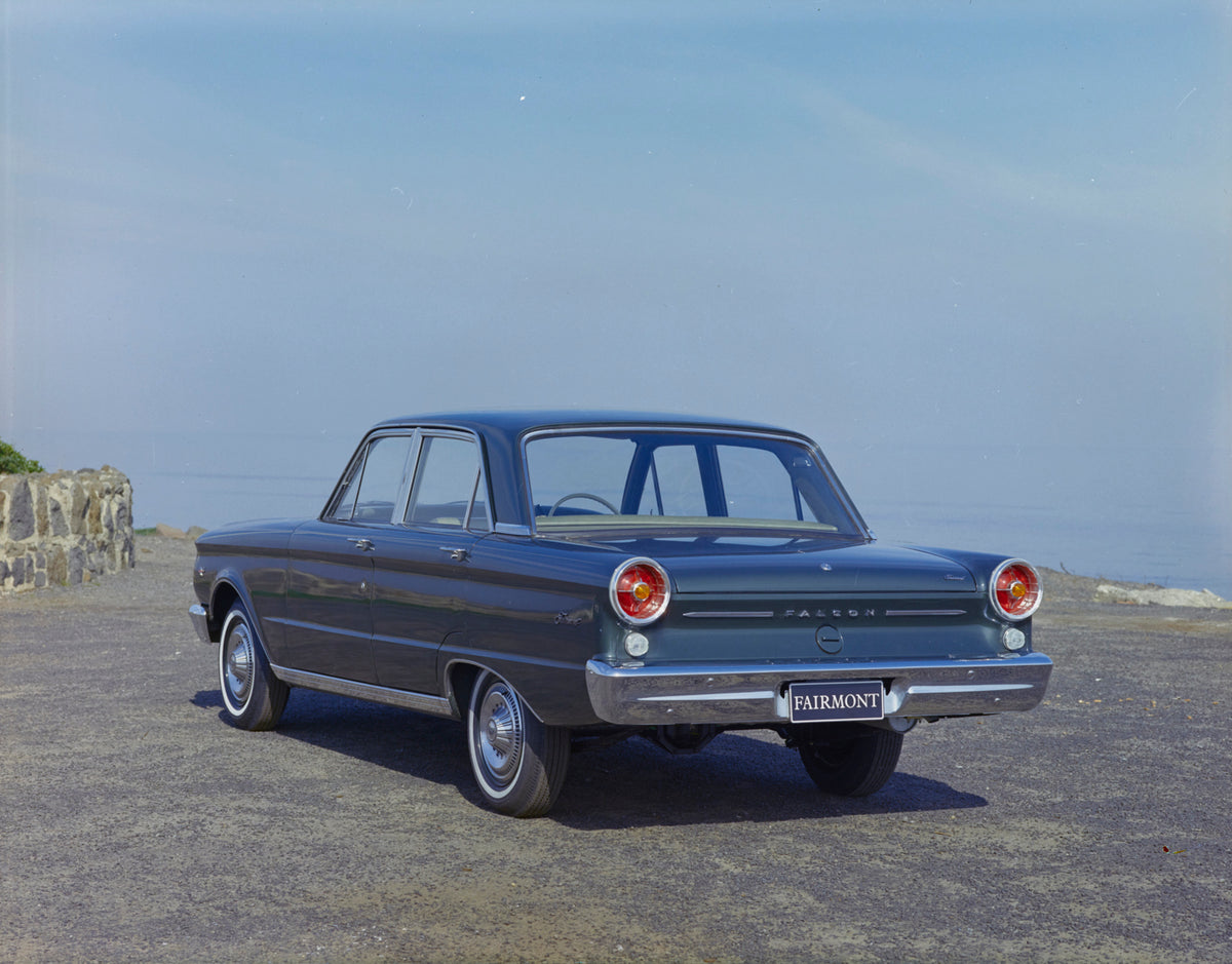 This archival image documents the 1965 Ford XP Falcon Fairmont Rear End View FAP-2011-3 and is preserved in the Ford Heritage Vault as part of Ford Motor Company's historic photographic archive. Free for personal, non-commercial use. Ford Heritage...
