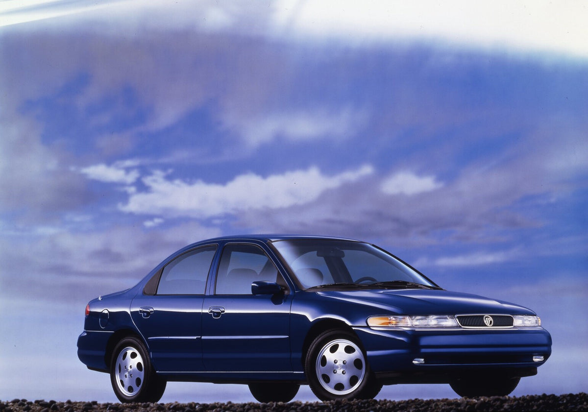 This archival image documents the 1997 Mercury Mystique front angle with clouds in background CN325017-002 and is preserved in the Ford Heritage Vault as part of Ford Motor Company's historic photographic archive. Free for personal, non-commercial...