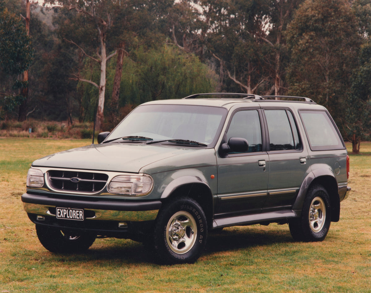 This archival image documents the 1997 Ford Explorer XLT Passenger Side Front End View in the Park FAP-2011-3 and is preserved in the Ford Heritage Vault as part of Ford Motor Company's historic photographic archive. Free for personal, non-commerc...