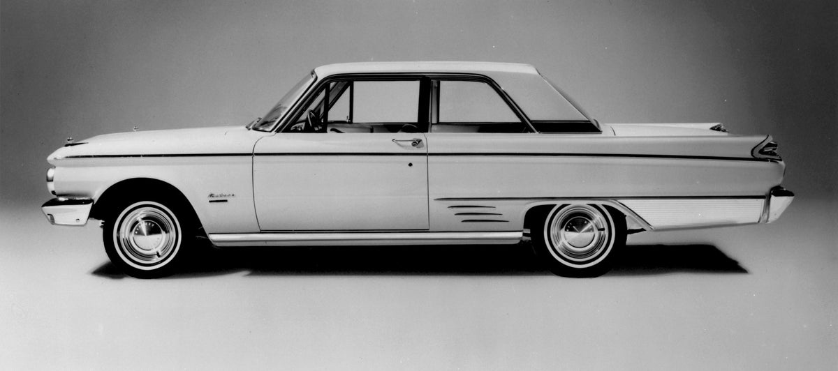 This archival image documents the 1962 Mercury Meteor Coupe side view in studio AR-2007-5 and is preserved in the Ford Heritage Vault as part of Ford Motor Company's historic photographic archive. Free for personal, non-commercial use. Ford Herita...