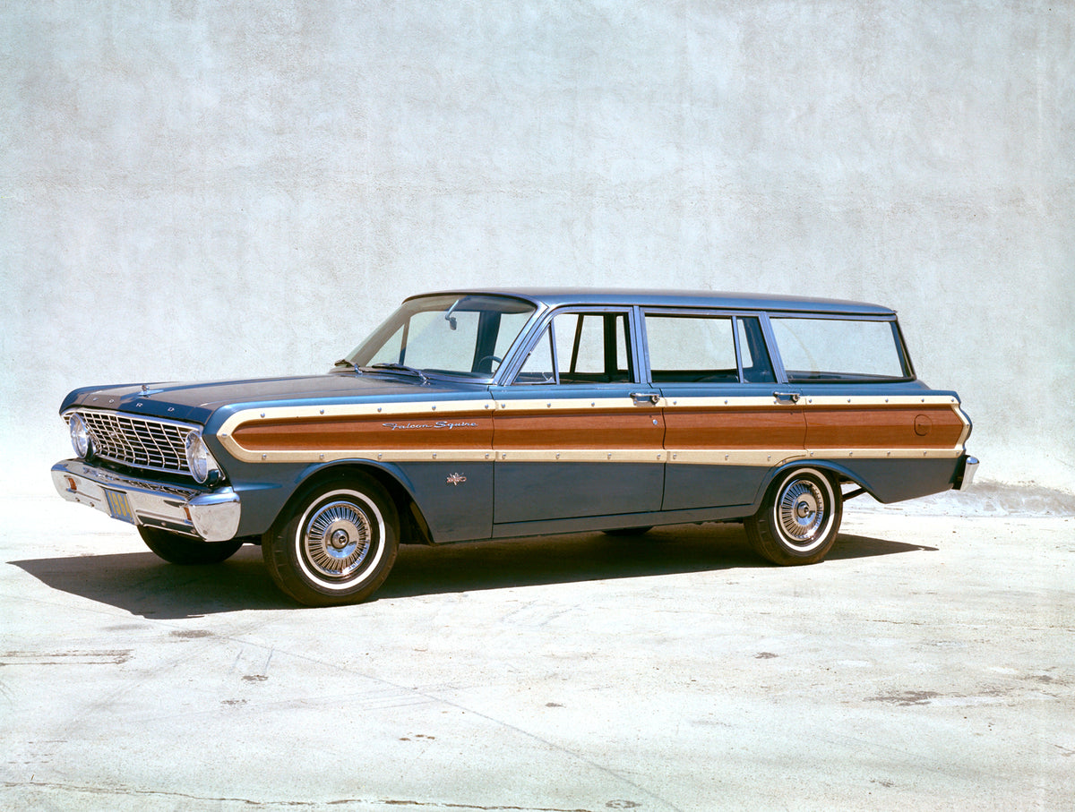 This archival image documents the 1964 Ford Falcon Squire station wagon and is preserved in the Ford Heritage Vault as part of Ford Motor Company's historic photographic archive. Free for personal, non-commercial use. Ford Heritage Vault reference...