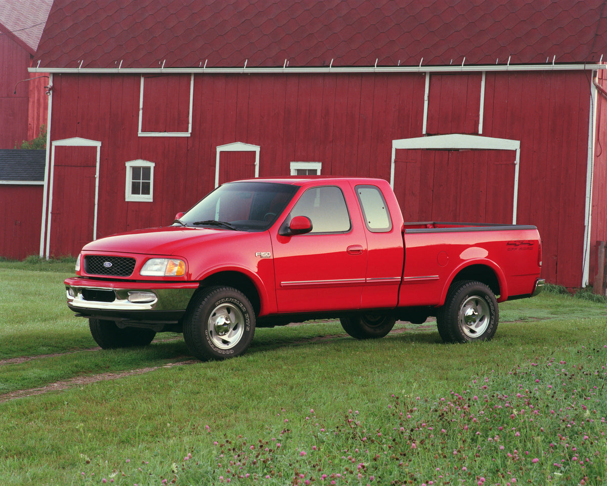 This archival image documents the 1997 Ford F-150 SuperCab pickup truck and is preserved in the Ford Heritage Vault as part of Ford Motor Company's historic photographic archive. Free for personal, non-commercial use. Ford Heritage Vault reference...