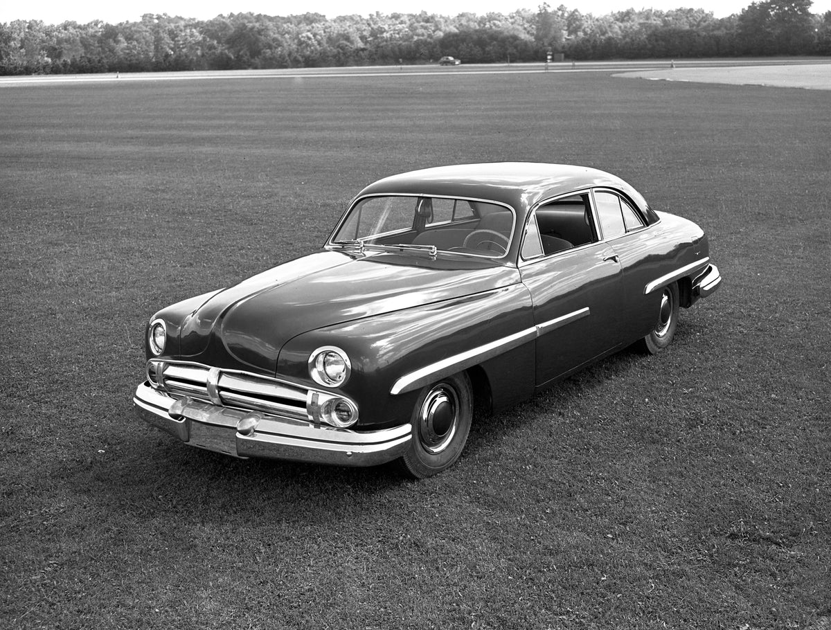 This archival image documents the 1947 Lincoln coupe and is preserved in the Ford Heritage Vault as part of Ford Motor Company's historic photographic archive. Free for personal, non-commercial use. Ford Heritage Vault reference AR-2008-8.1.1.212.