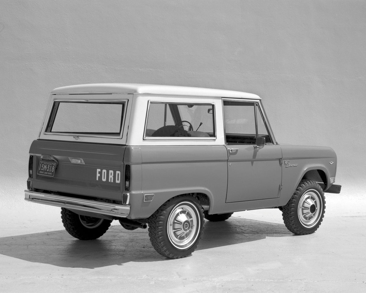 This archival image documents the 1969 Ford Bronco Wagon 150009-136 and is preserved in the Ford Heritage Vault as part of Ford Motor Company's historic photographic archive. Free for personal, non-commercial use. Ford Heritage Vault reference AR-...