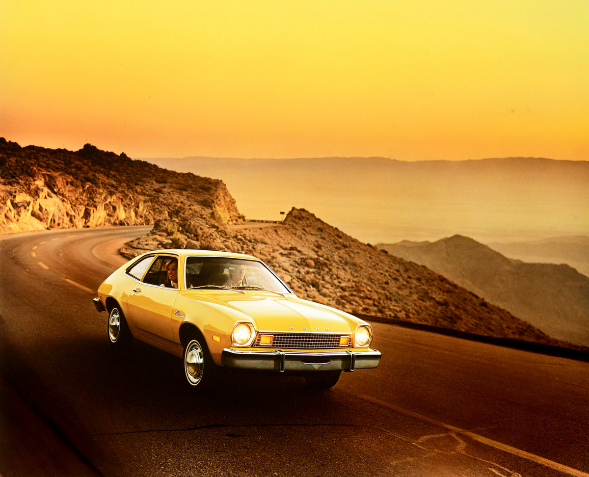 This archival image documents the 1976 Ford Pinto two-door and is preserved in the Ford Heritage Vault as part of Ford Motor Company's historic photographic archive. Free for personal, non-commercial use. Ford Heritage Vault reference AR-2001-77-1...