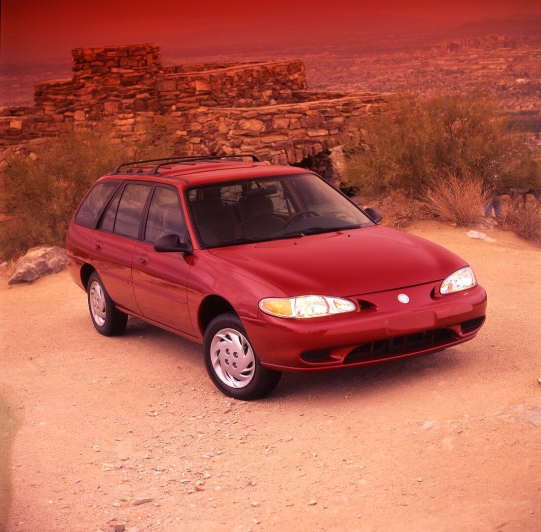 This archival image documents the 1997 Mercury Tracer front angle in desert canyon CN325013-109 and is preserved in the Ford Heritage Vault as part of Ford Motor Company's historic photographic archive. Free for personal, non-commercial use. Ford ...