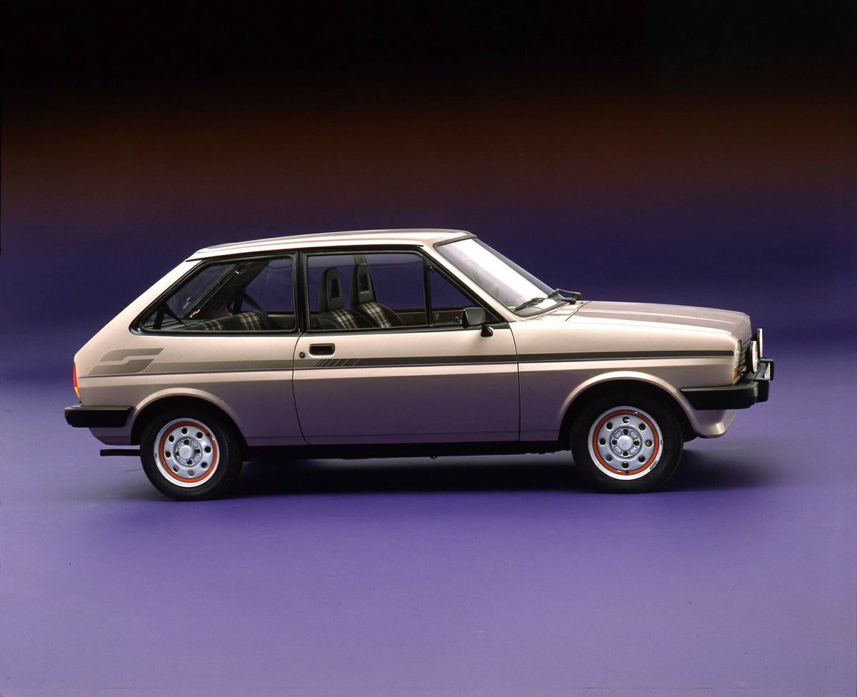 This archival image documents the 1981 Ford Fiesta S Mark I in studio and is preserved in the Ford Heritage Vault as part of Ford Motor Company's historic photographic archive. Free for personal, non-commercial use. Ford Heritage Vault reference A...