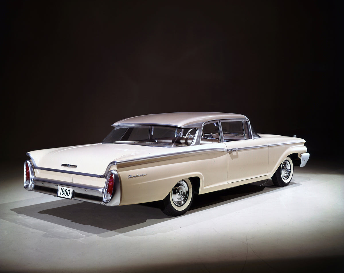 This archival image documents the 1960 Mercury Monterey two-door sedan Back Angle and is preserved in the Ford Heritage Vault as part of Ford Motor Company's historic photographic archive. Free for personal, non-commercial use. Ford Heritage Vault...