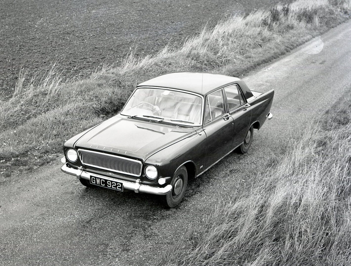 This archival image documents the 1962 Ford Zephyr 5 Mark III on scenic road in Aveley and is preserved in the Ford Heritage Vault as part of Ford Motor Company's historic photographic archive. Free for personal, non-commercial use. Ford Heritage ...