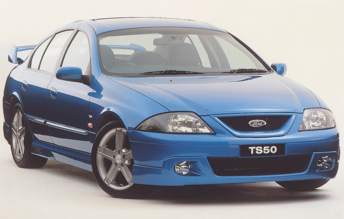 This archival image documents the 2001 Ford AU II Falcon TS50 Sedan 3/4 Front View FAP 2011-3 and is preserved in the Ford Heritage Vault as part of Ford Motor Company's historic photographic archive. Free for personal, non-commercial use. Ford He...