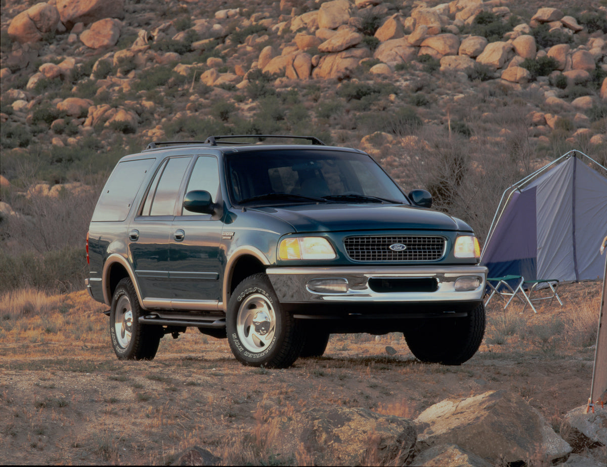 This archival image documents the 1998 Ford Expedition Eddie Bauer edition and is preserved in the Ford Heritage Vault as part of Ford Motor Company's historic photographic archive. Free for personal, non-commercial use. Ford Heritage Vault refere...