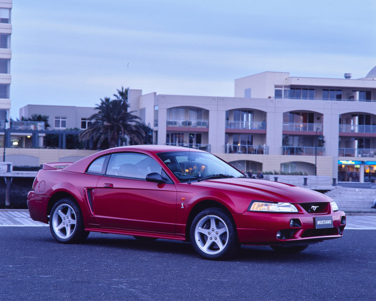 This archival image documents the 2001 Ford Mustang Cobra Driver Side Front End View by the Waterfront FAP-2011-3 and is preserved in the Ford Heritage Vault as part of Ford Motor Company's historic photographic archive. Free for personal, non-com...