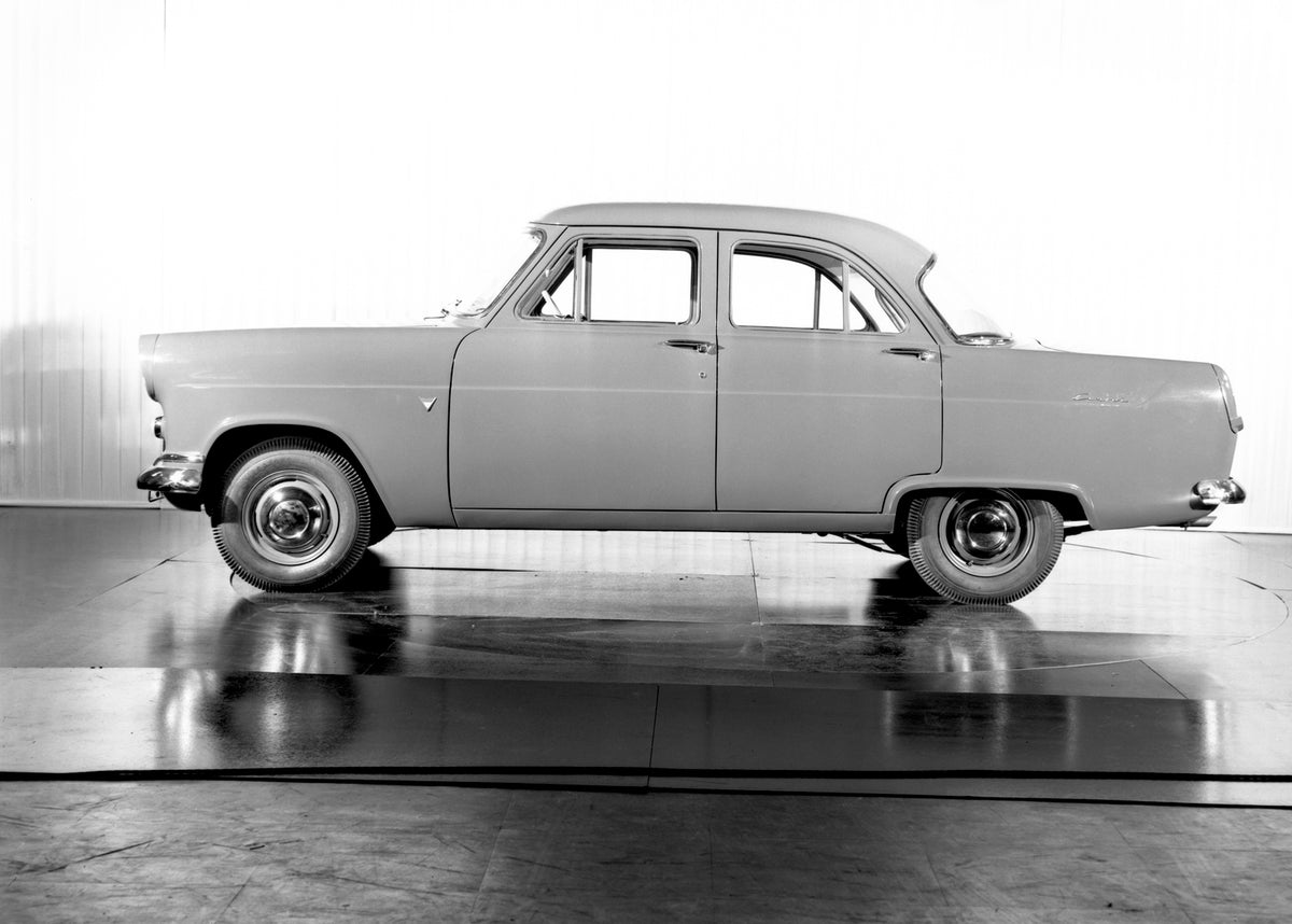 This archival image documents the 1955 Ford Consul Mark II in Briggs Styling Room and is preserved in the Ford Heritage Vault as part of Ford Motor Company's historic photographic archive. Free for personal, non-commercial use. Ford Heritage Vault...