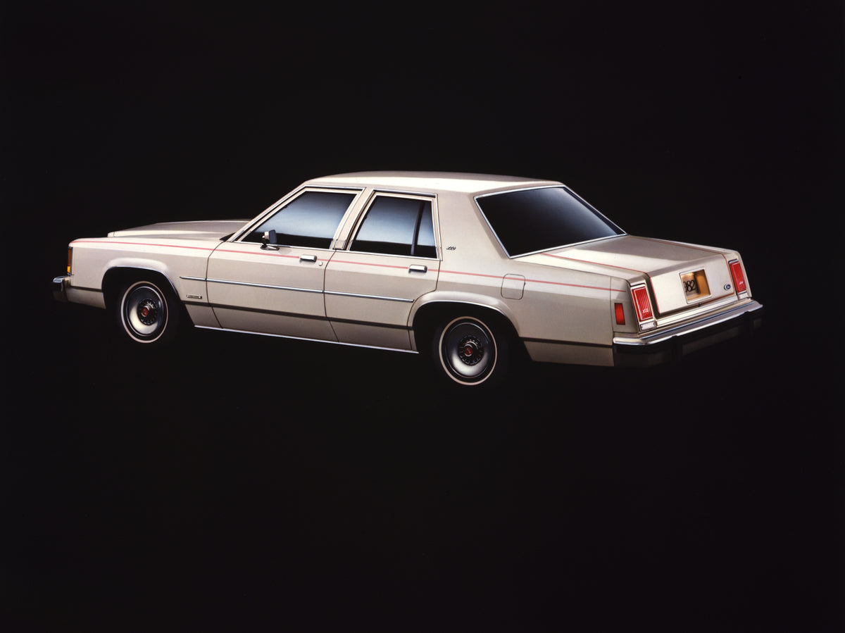 This archival image documents the 1982 Ford LTD and is preserved in the Ford Heritage Vault as part of Ford Motor Company's historic photographic archive. Free for personal, non-commercial use. Ford Heritage Vault reference AR-2008-8.1.2.7104.