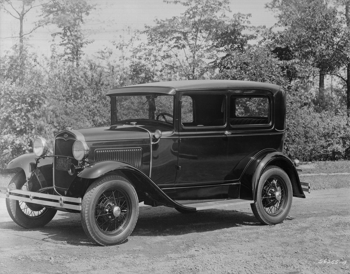 This archival image documents the 1931 Ford Model A DeLuxe Tudor Sedan and is preserved in the Ford Heritage Vault as part of Ford Motor Company's historic photographic archive. Free for personal, non-commercial use. Ford Heritage Vault reference ...