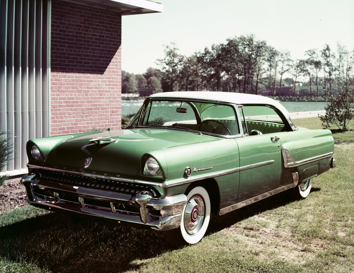 This archival image documents the 1955 Mercury Monterey hardtop Front Angle and is preserved in the Ford Heritage Vault as part of Ford Motor Company's historic photographic archive. Free for personal, non-commercial use. Ford Heritage Vault refer...