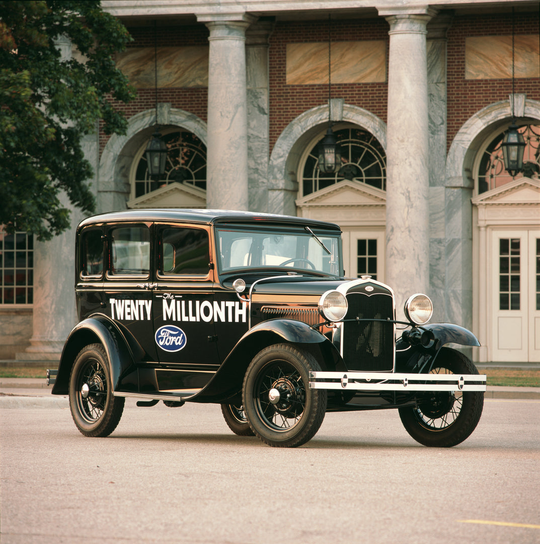 This archival image documents the 1931 Ford Model A 20-millionth Ford and is preserved in the Ford Heritage Vault as part of Ford Motor Company's historic photographic archive. Free for personal, non-commercial use. Ford Heritage Vault reference A...